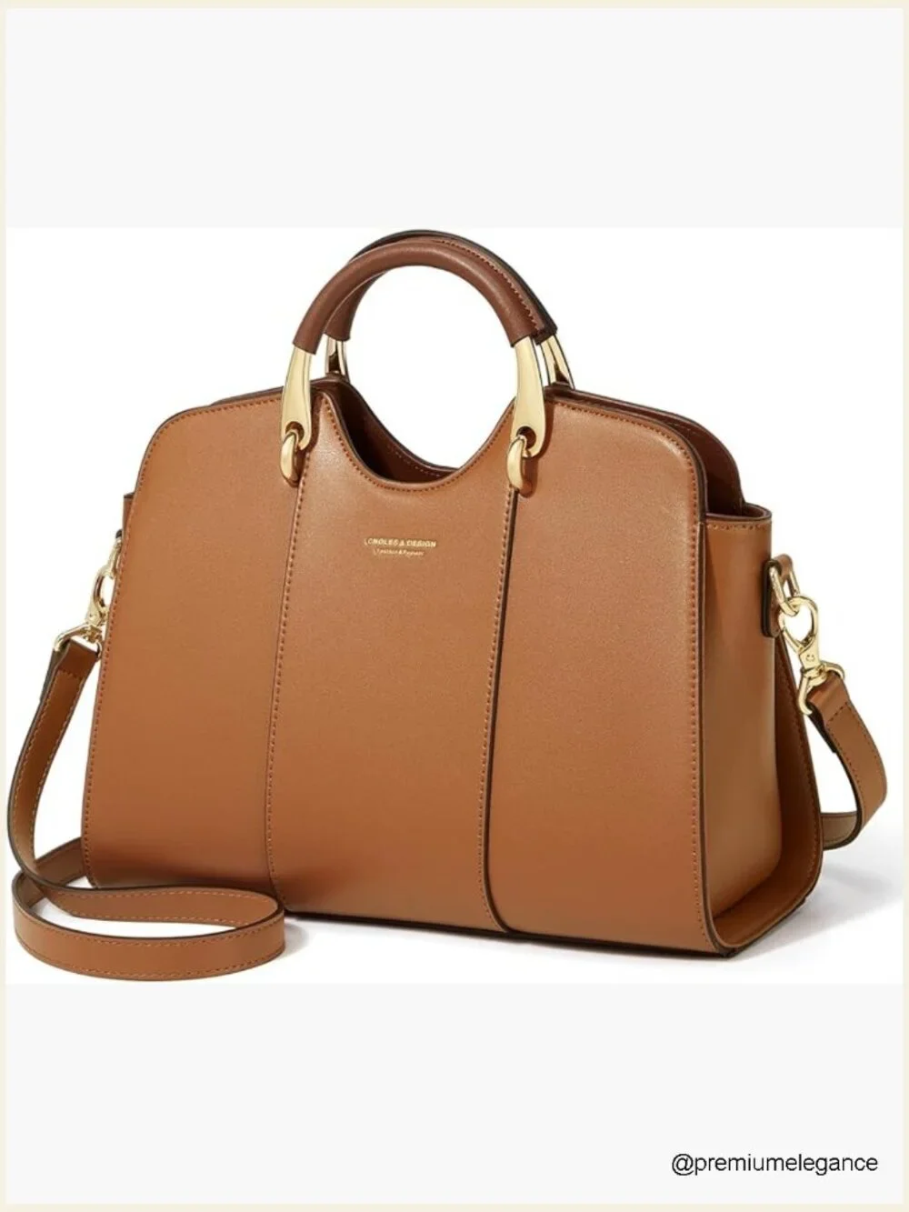 Genuine Leather Satchel Bag - Top Handle & Crossbody Tote